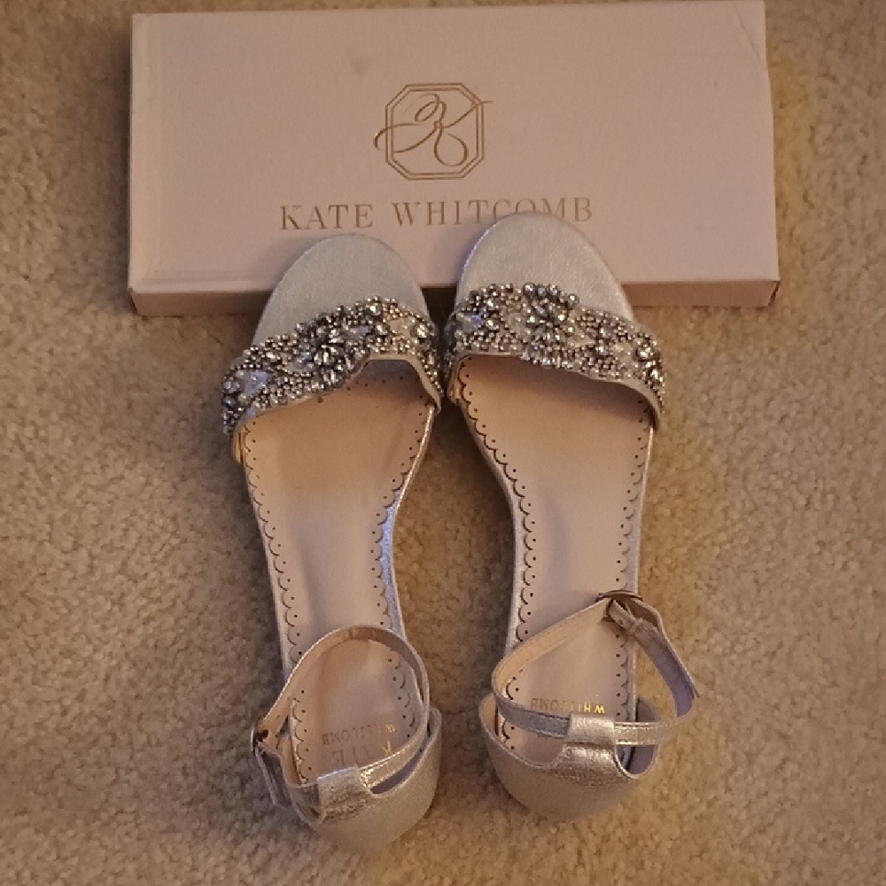 Aerin Silver Sandals with Gem Accents - Picture 7 of 7